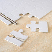 金ゴールドのゴルフ・ボールおよびティー ジグソーパズル (側面)