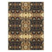 金ゴールドのサテンのレース幾何学的なパターンテーブルクロス テーブルクロス (正面)