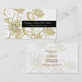 金ゴールドのサロンのスパの黒 名刺 (正面/裏面)