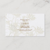 金ゴールドのサロンのスパの黒 名刺 (裏面)