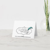 金ゴールドのサンキューカードの言語の愛 サンキューカード (裏面)