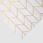 金ゴールドのシェブロンの白い背景のモダンな上品 薄葉紙 (詳細)