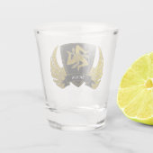 金ゴールドのシシリアのTrinacriaあなたの文字 ショットグラス (裏面)