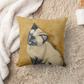 金ゴールドのシャム猫 クッション (ブランケット)
