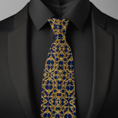 金ゴールドのシャープパターン ネクタイ