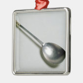 金ゴールドのシールの上1668年が付いている銀製の使徒のスプーン メタルオーナメント (左)