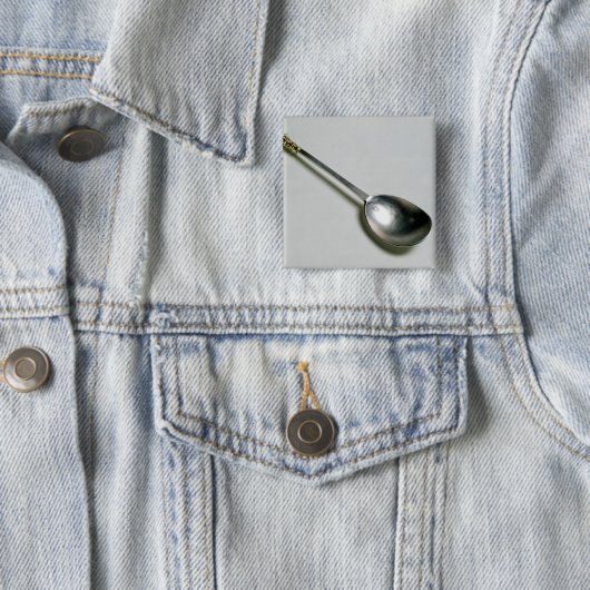 金ゴールドのシールの上1668年が付いている銀製の使徒のスプーン 缶バッジ (インサイチュ)