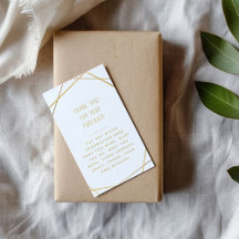 金ゴールドのジオメトリックな顧客感謝してい注文