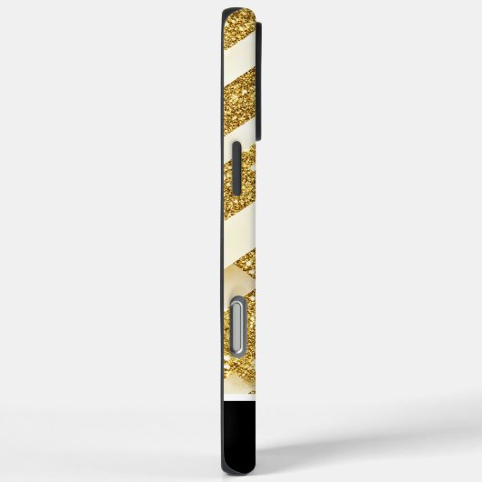 金ゴールドのジグザグ模様が明るく輝く Case-Mate iPhoneケース (裏面 / 右)