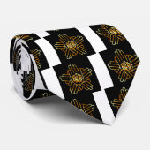 金ゴールドのジャイナ教の記号 ネクタイ (ロール)