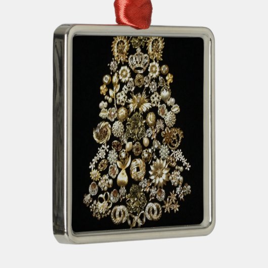 金ゴールドのジュエリーのクリスマスツリー メタルオーナメント (右)