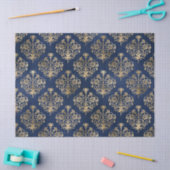 金ゴールドのスクロールデザイン（紫の切り離し） 薄葉紙 (クラフト)