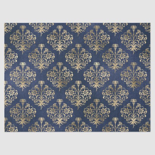 金ゴールドのスクロールデザイン（紫の切り離し） 薄葉紙 (正面)