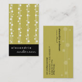 金ゴールドのスタイリッシュな点およびわらの名刺 名刺 (正面/裏面)