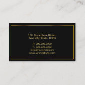 金ゴールドのスタンプのキャスティング・ディレクター暗い名刺 名刺 (裏面)