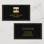 金ゴールドのスタンプの心理学者の暗い名刺 名刺 (正面/裏面)