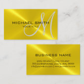金ゴールドのステンレス鋼の金属のモノグラム 名刺 (正面/裏面)