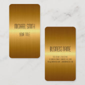 金ゴールドのステンレス鋼の金属 名刺 (正面/裏面)