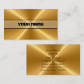 金ゴールドのステンレス鋼の金属 名刺 (正面/裏面)