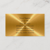 金ゴールドのステンレス鋼の金属 名刺 (裏面)