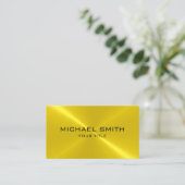 金ゴールドのステンレス鋼の金属 名刺 (スタンド正面)
