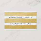 金ゴールドのストライプ 名刺 (裏面)