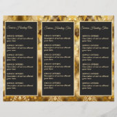 金ゴールドのスノーフレーク・メニューと価格設定 チラシ (裏面)