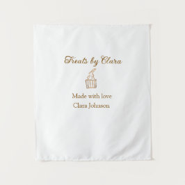 金ゴールドのスパークルは愛と名前を付けたベーカリーを扱う タペストリー