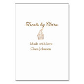 金ゴールドのスパークルは愛と名前を付けたベーカリーを扱う テーブルナンバー (裏面)