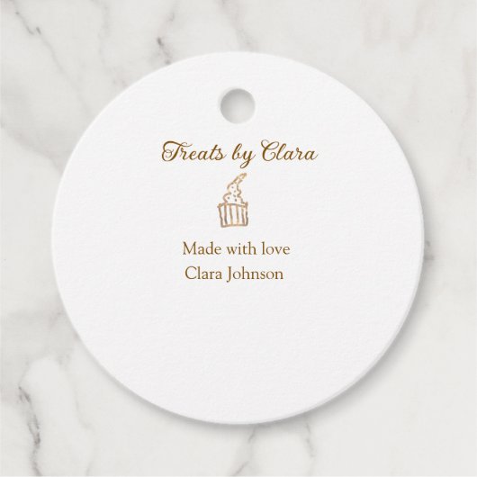 金ゴールドのスパークルは愛と名前を付けたベーカリーを扱う フェイバータグ (正面)