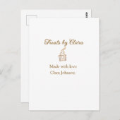 金ゴールドのスパークルは愛と名前を付けたベーカリーを扱う ポストカード (正面/裏面)