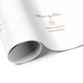 金ゴールドのスパークルは愛と名前を付けたベーカリーを扱う ラッピングペーパー (ロールコーナー)