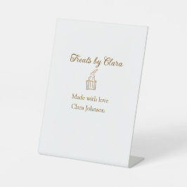 金ゴールドのスパークルは愛と名前を付けたベーカリーを扱う 台座サイン