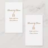 金ゴールドのスパークルは愛と名前を付けたベーカリーを扱う 名刺 (正面/裏面)