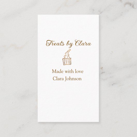 金ゴールドのスパークルは愛と名前を付けたベーカリーを扱う 名刺 (正面)