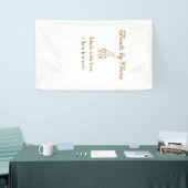 金ゴールドのスパークルは愛と名前を付けたベーカリーを扱う 横断幕 (トレードショー)