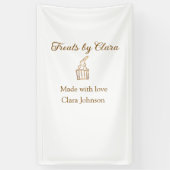 金ゴールドのスパークルは愛と名前を付けたベーカリーを扱う 横断幕 (縦)