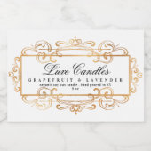 金ゴールドのスワーズエレガントラグジュアリーな白い製品 フードラベル (シングルラベル)