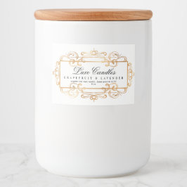 金ゴールドのスワーズエレガントラグジュアリーな白い製品 フードラベル