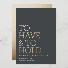 金ゴールドのタイポグラフィモダンを持つ結婚 セーブザデート