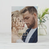 金ゴールドのタイポグラフィモダンを持つ結婚 セーブザデート (スタンド正面)