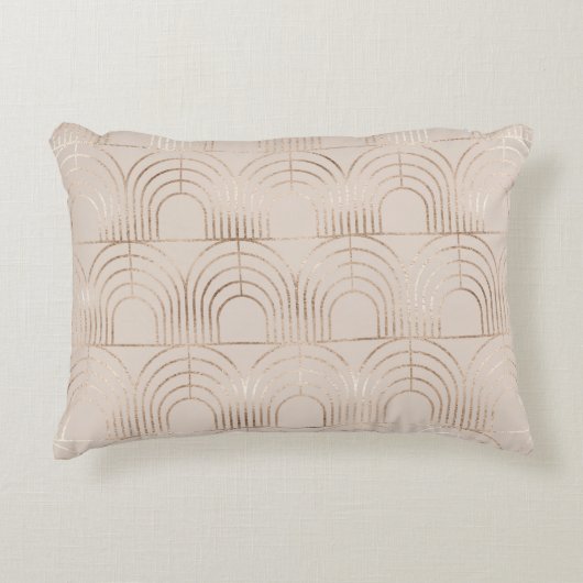 金ゴールドのタイルアールデコ。 アクセントクッション (正面)