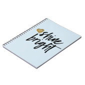 金ゴールドのダイヤモンドが付いている写実的な輝やきの明るい文字 ノートブック (左側)