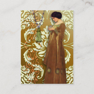 金ゴールドのダイヤモンドのダマスク織、魅了及びクリーム 名刺