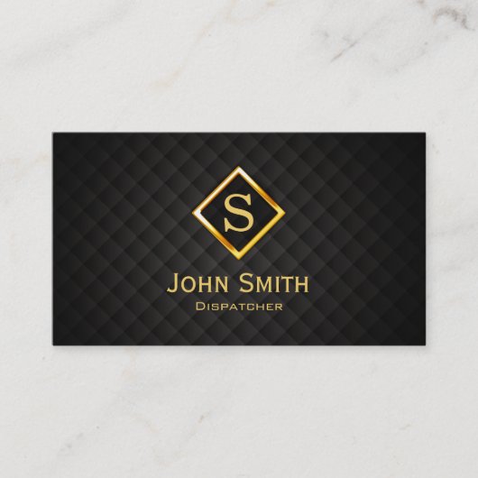 金ゴールドのダイヤモンドのモノグラムのディスパッチャーの名刺 名刺 (正面)