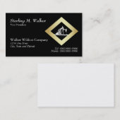 金ゴールドのダイヤモンドの形の二重油井のポンピングユニット 名刺 (正面/裏面)