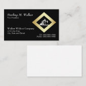 金ゴールドのダイヤモンドの形の二重油井のポンピングユニット 名刺 (正面/裏面)