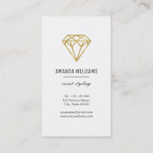 金ゴールドのダイヤモンド 名刺 (裏面)