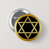 金ゴールドのダビデの星 缶バッジ (正面&裏面)