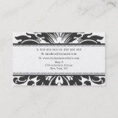 金ゴールドのダマスク織のバロック式の女性レディース名刺 名刺 (裏面)